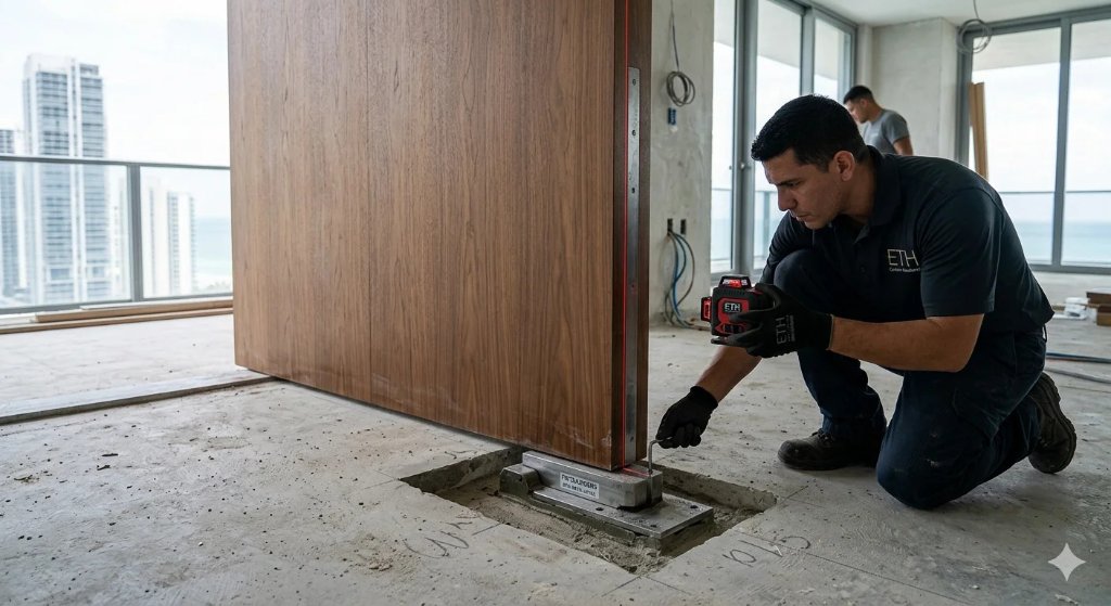 On-site installation — precision fit, executed with absolute care.