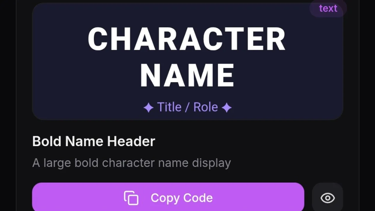 Neonscript template preview