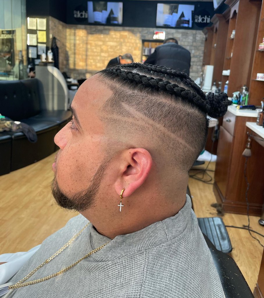Braids with fade design