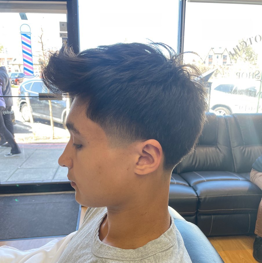 Asian quiff taper fade