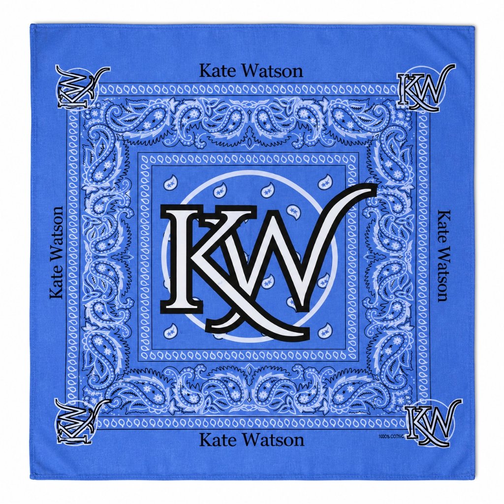KW Monogram Blue Bandana