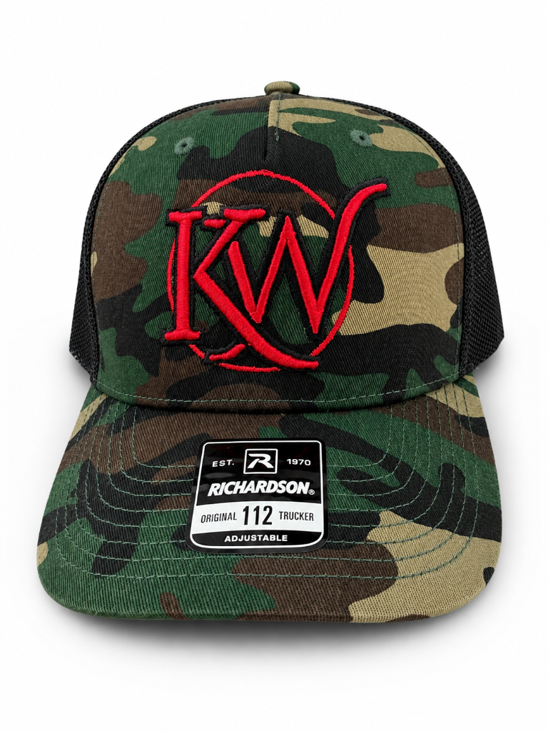 KW Richardson 112 Camo/Black Trucker Hat
