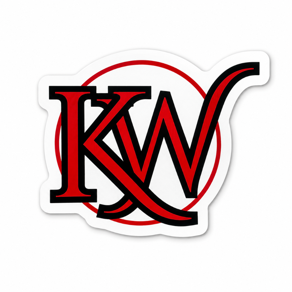 KW Logo Sticker - Red & Black