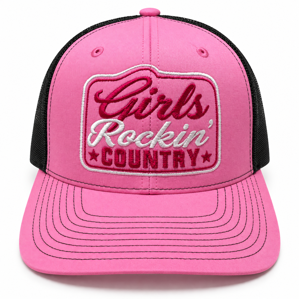 "Girls Rockin' Country" Pink/Black Trucker Hat