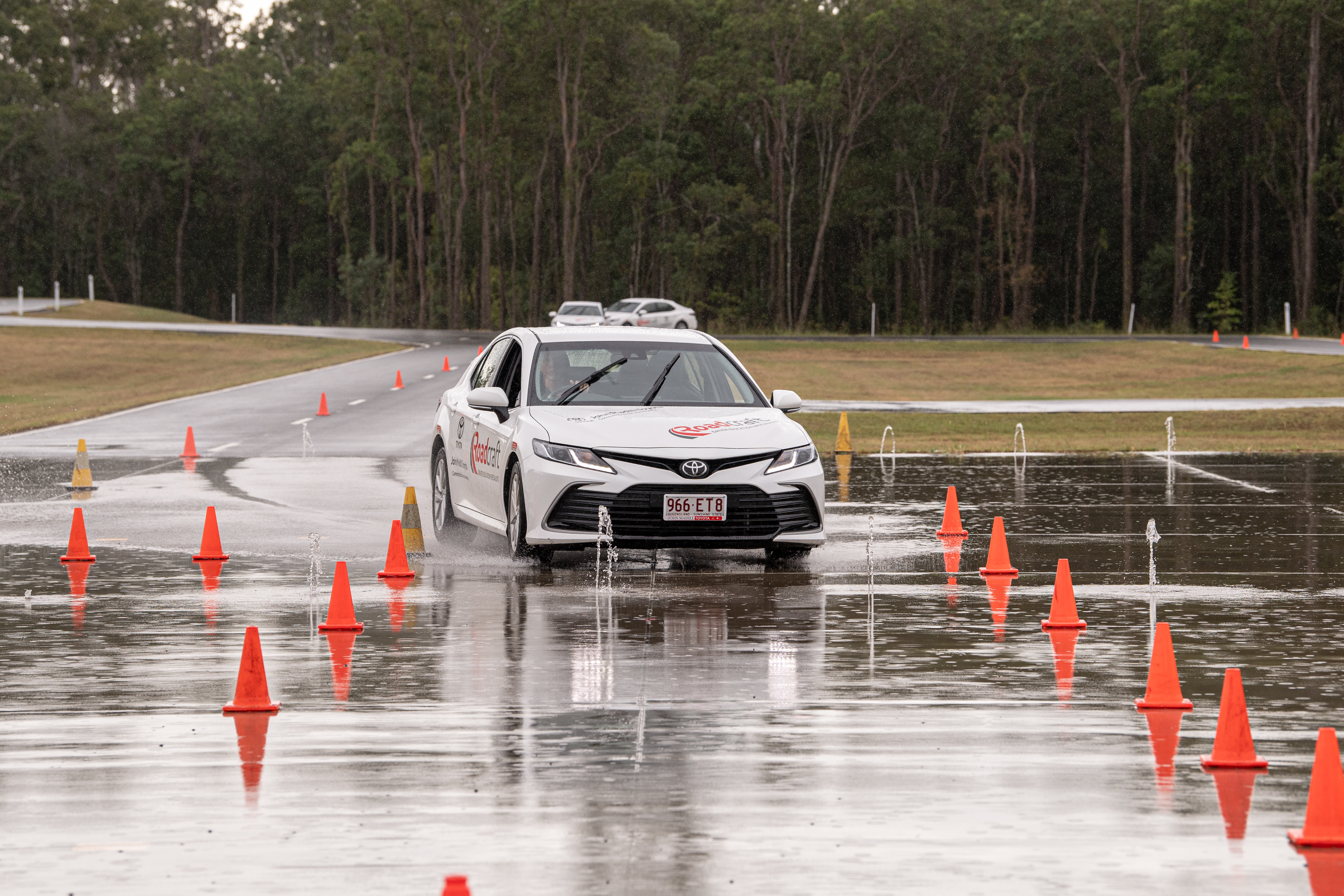 Roadcraft wet-road driving exercise