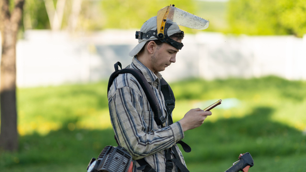 Someone texting on a phone