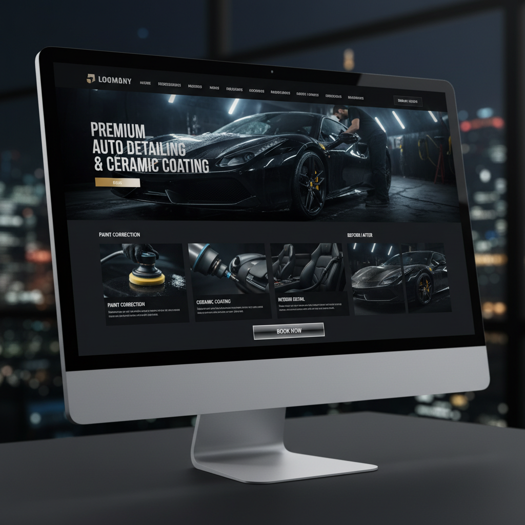 Apex Auto Detailing — concept website design by Vetrus Studio
