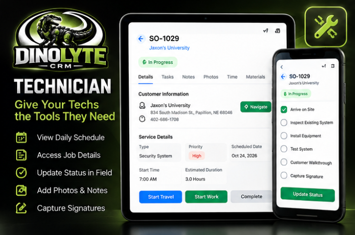 DinoLyte CRM Technician — give your techs the tools they need
