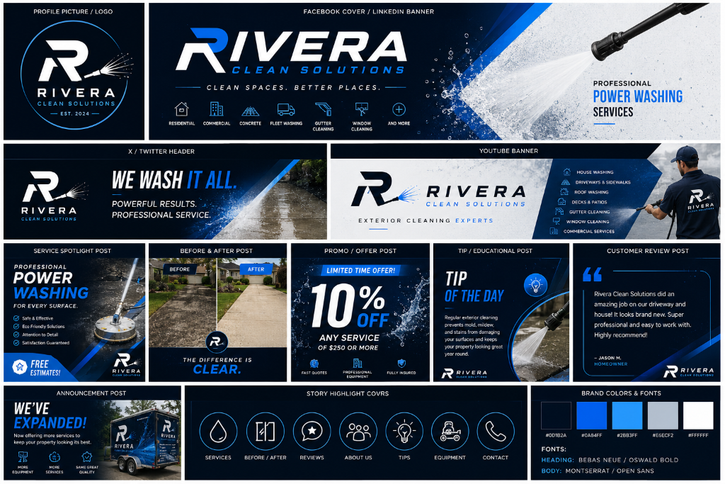 Rivera Clean Solutions Social Media Pack