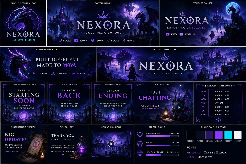 NEXORA Gaming Brand Social Media Pack