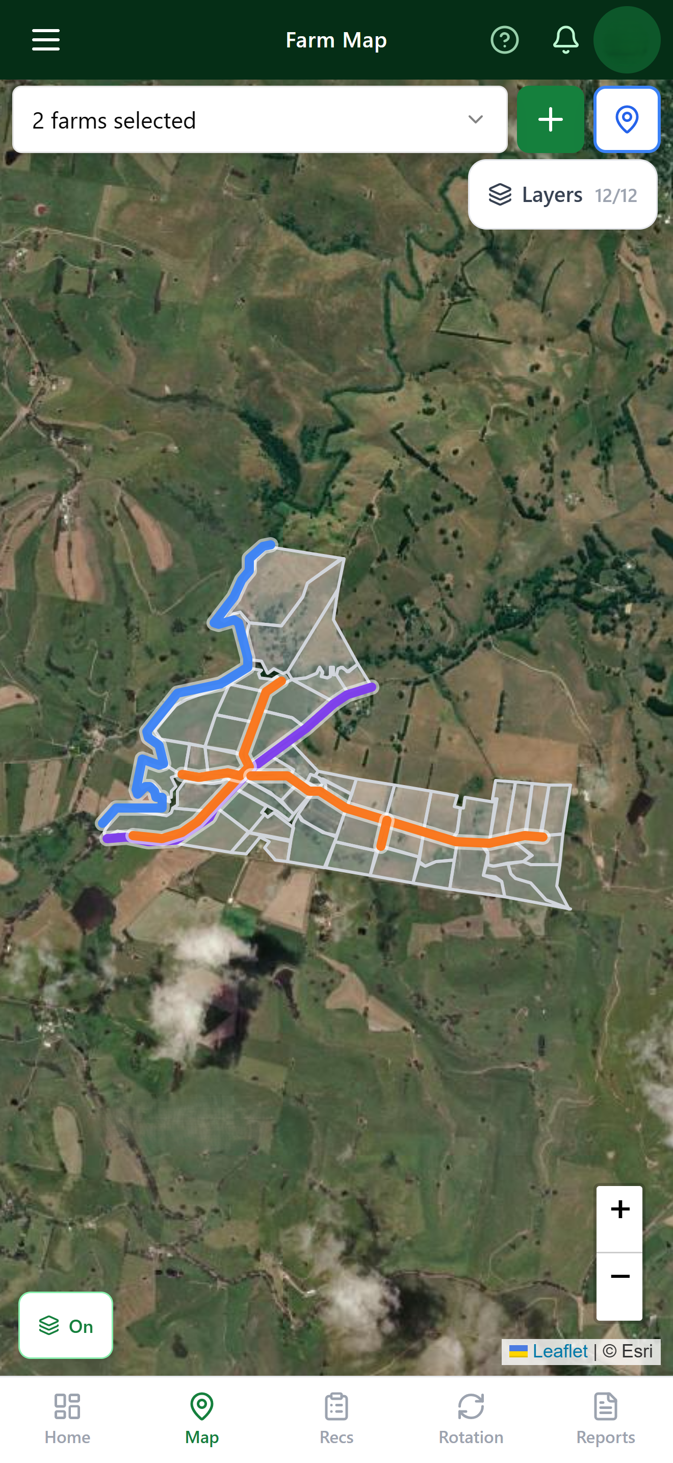 Farm Map on PaddockPal mobile