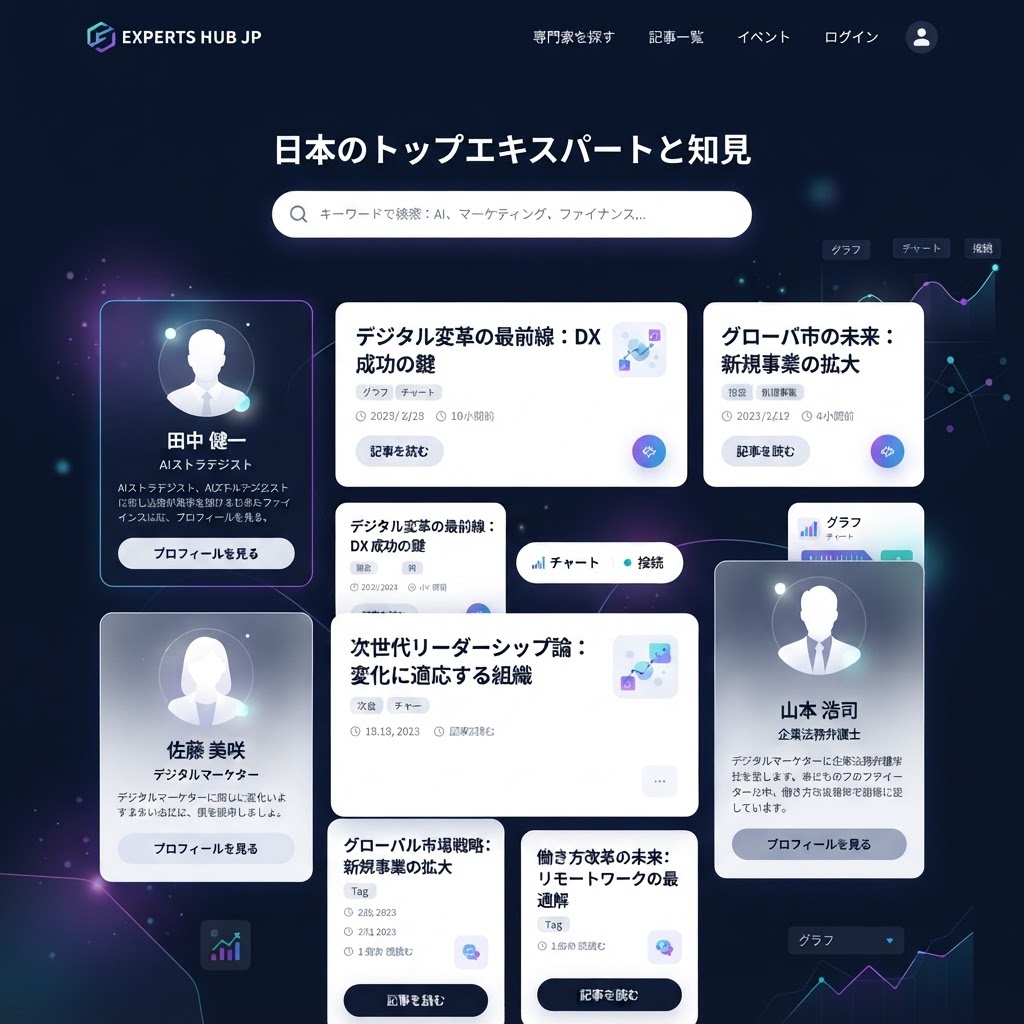 Procielで専門家のコラムとプロフィールを検索する画面のイメージ