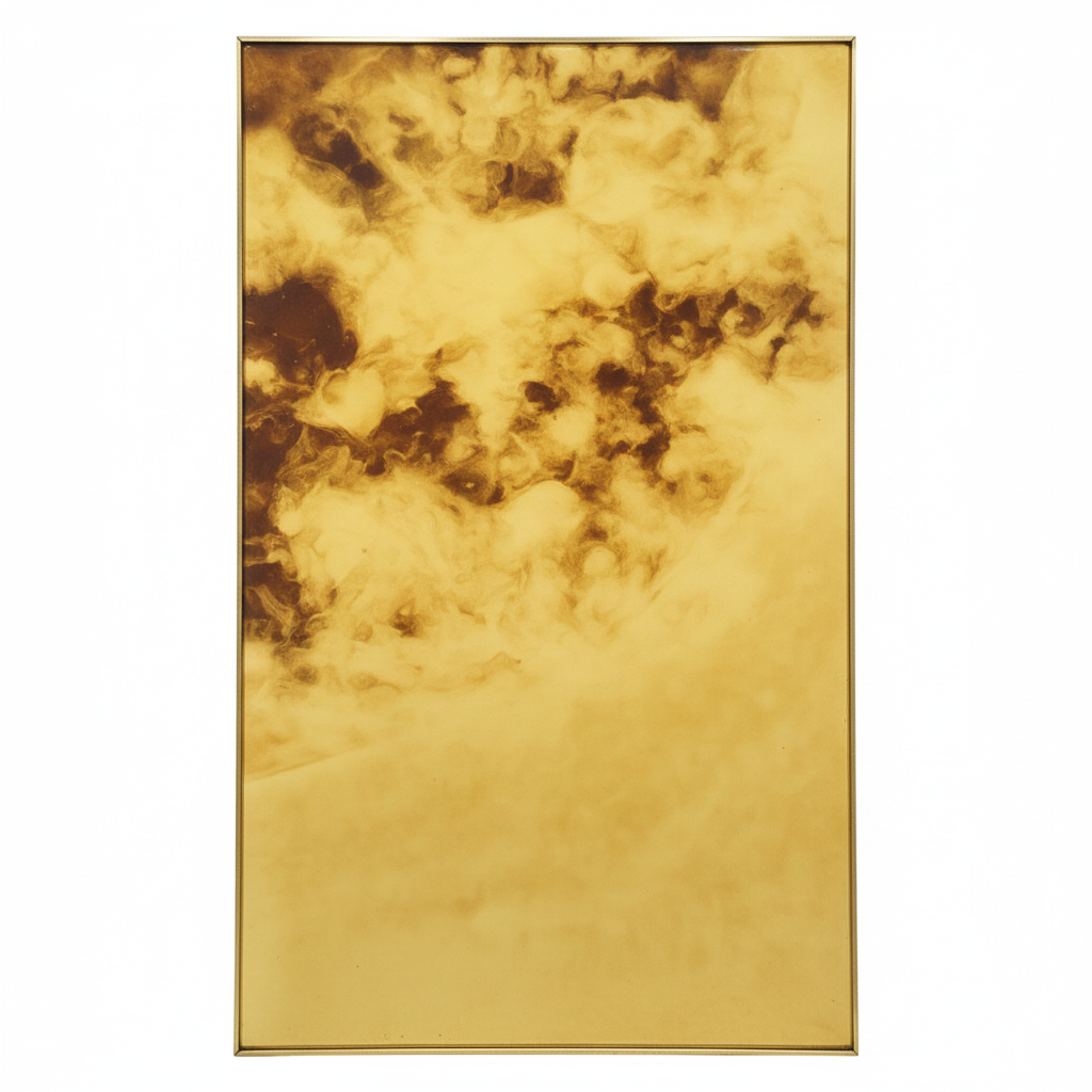 S-311 Yellow River Yellow decorative glass panel