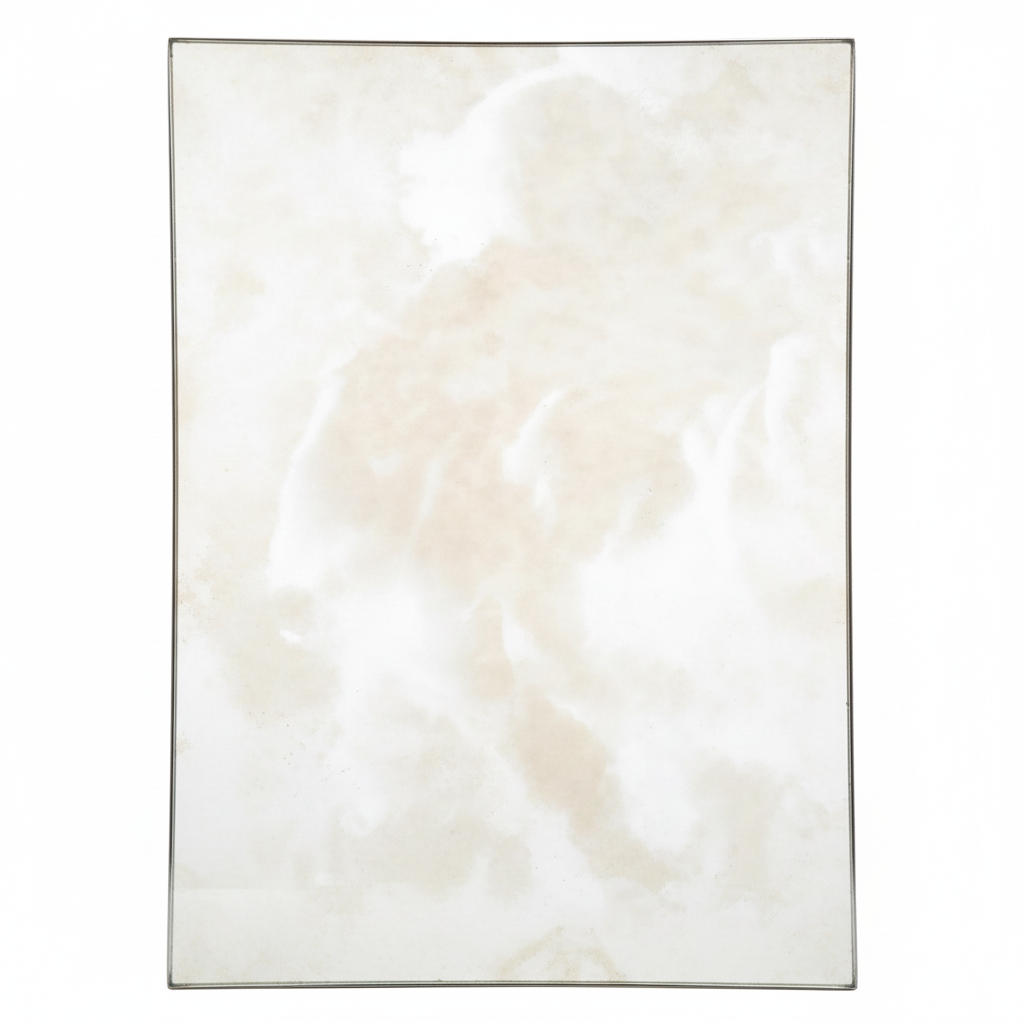 S-302 Lead Sea Salt White decorative glass panel
