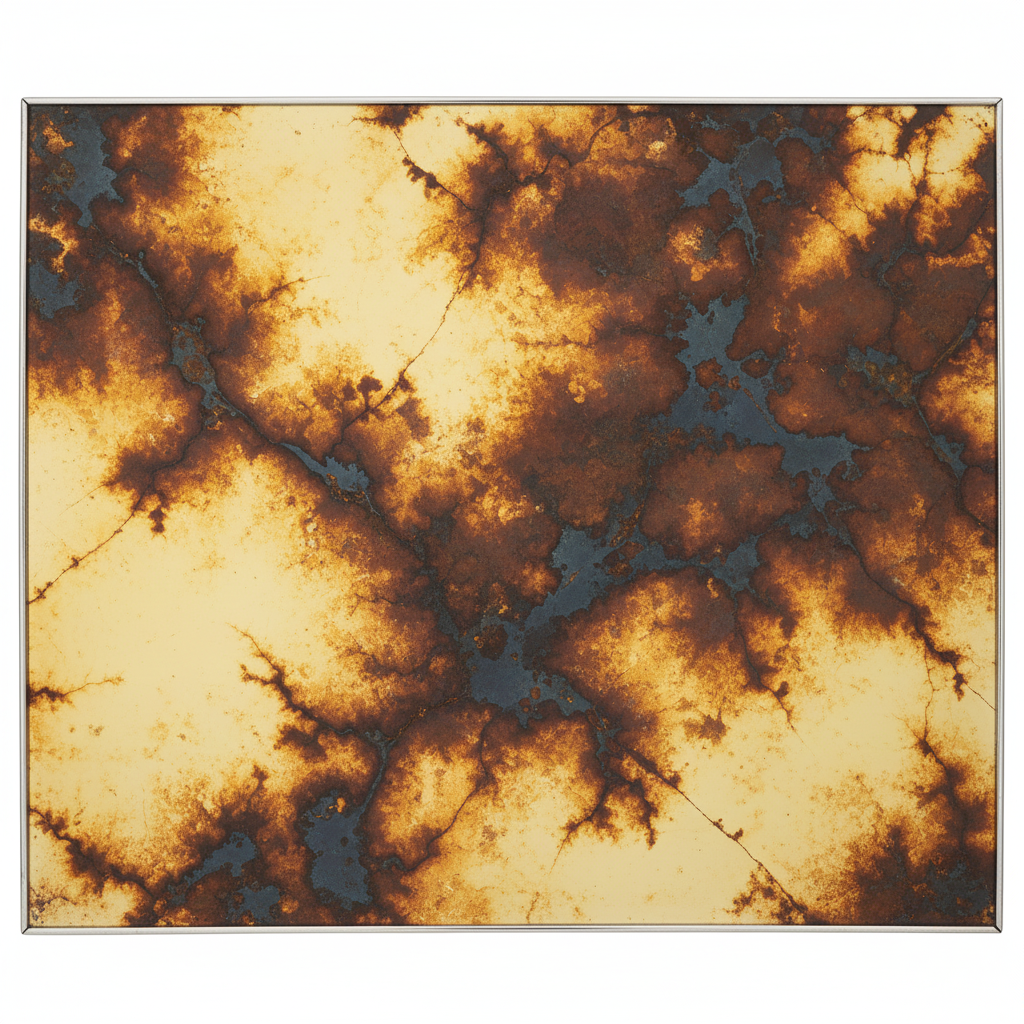 FG-21 Sunshine Golden Mountain decorative glass panel