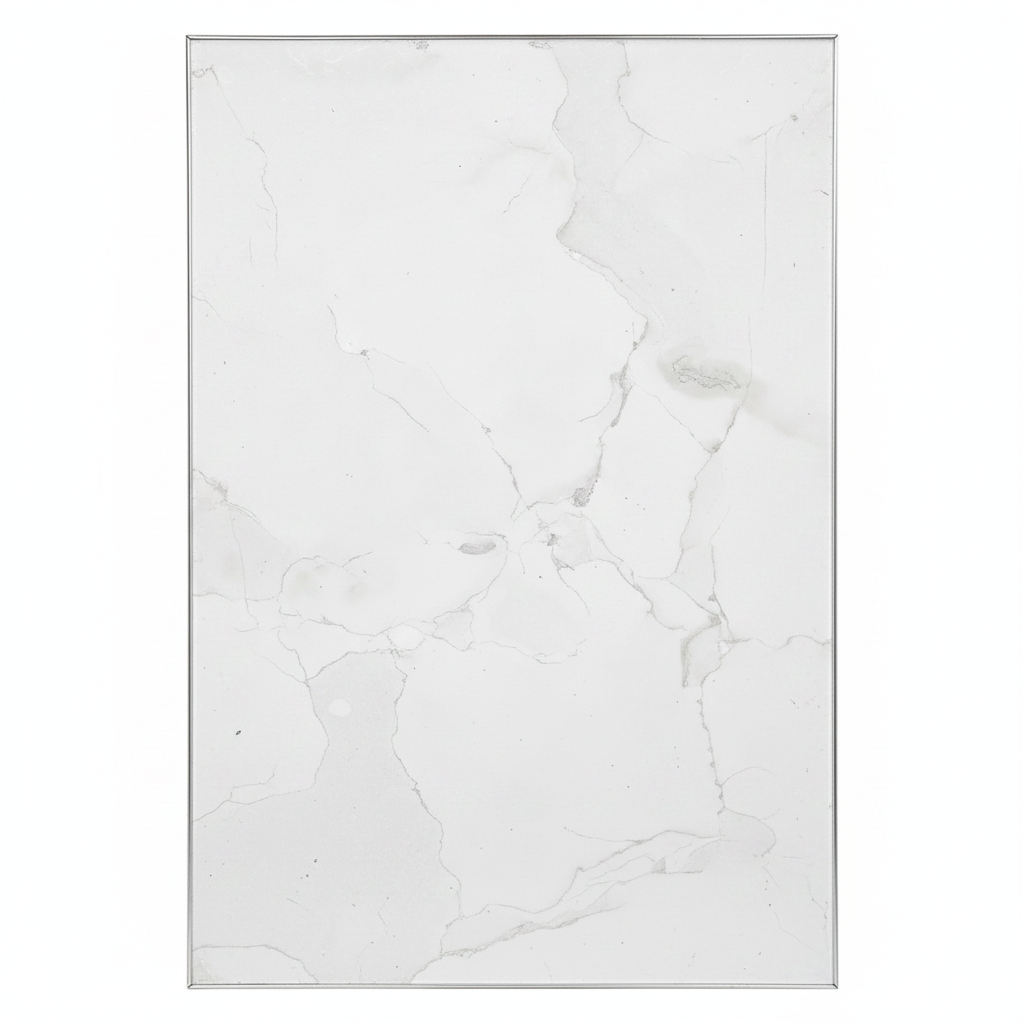 S-106 Polar Snow White decorative glass panel