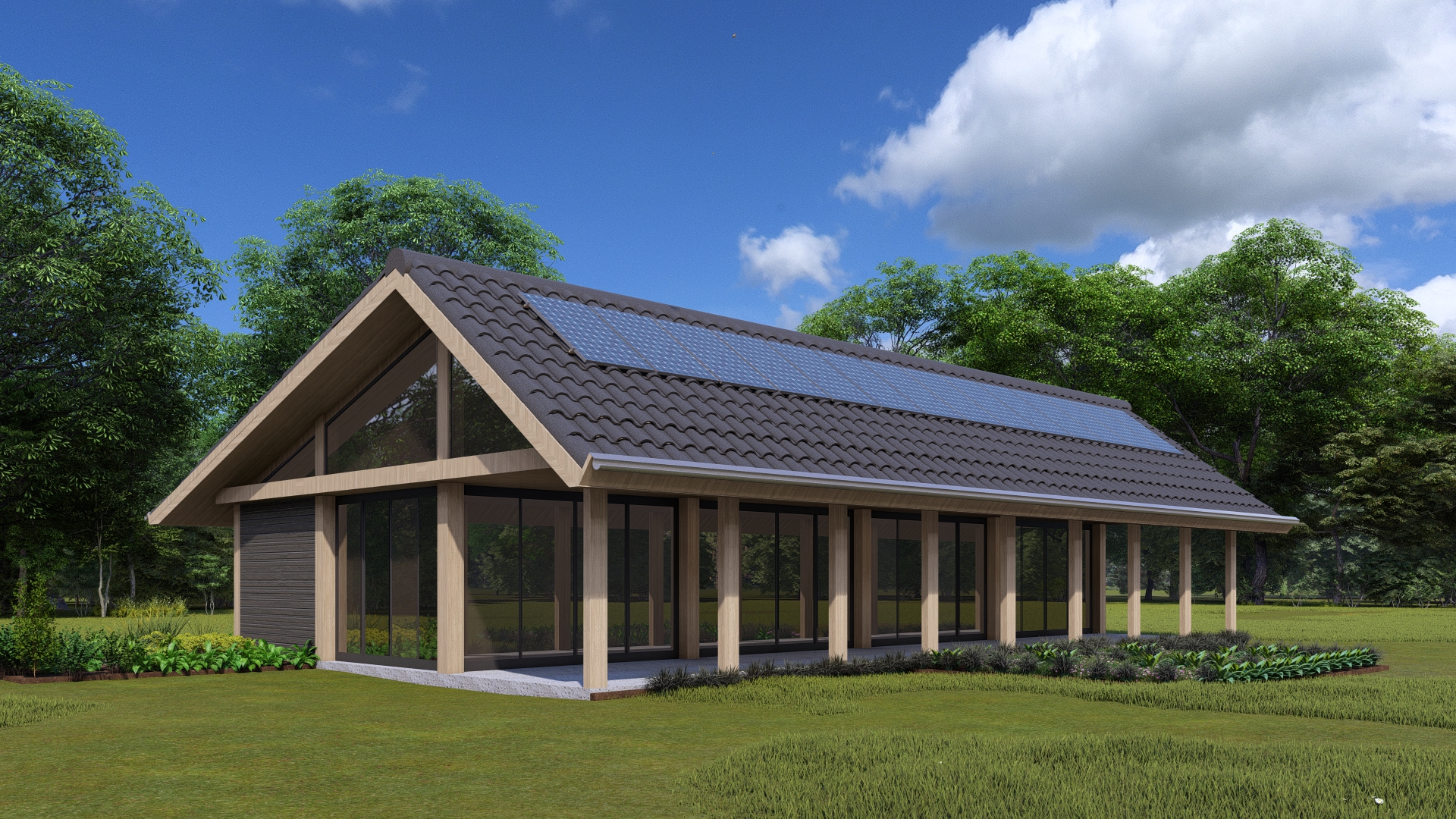 Vrijstaande schuurwoning met zonnepanelen — signature case YMD Bouw