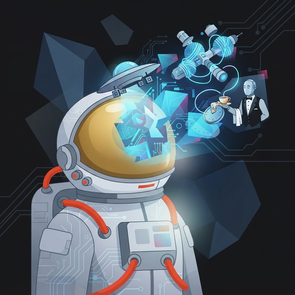 Astronauten im Science-Fiction-Film: Wenn Chatbots die Wirklichkeit verdrehen – Illustration