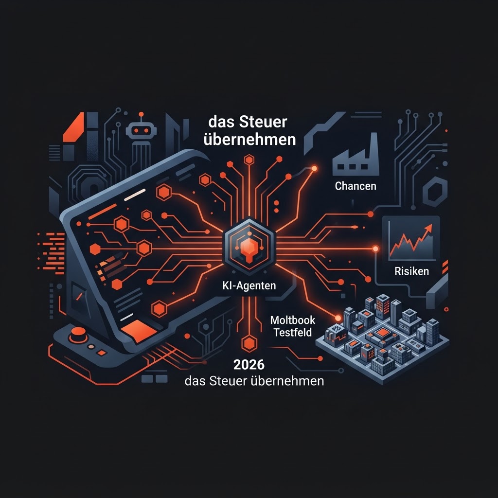 Was passiert, wenn KI-Agenten 2026 das Steuer übernehmen? – Illustration