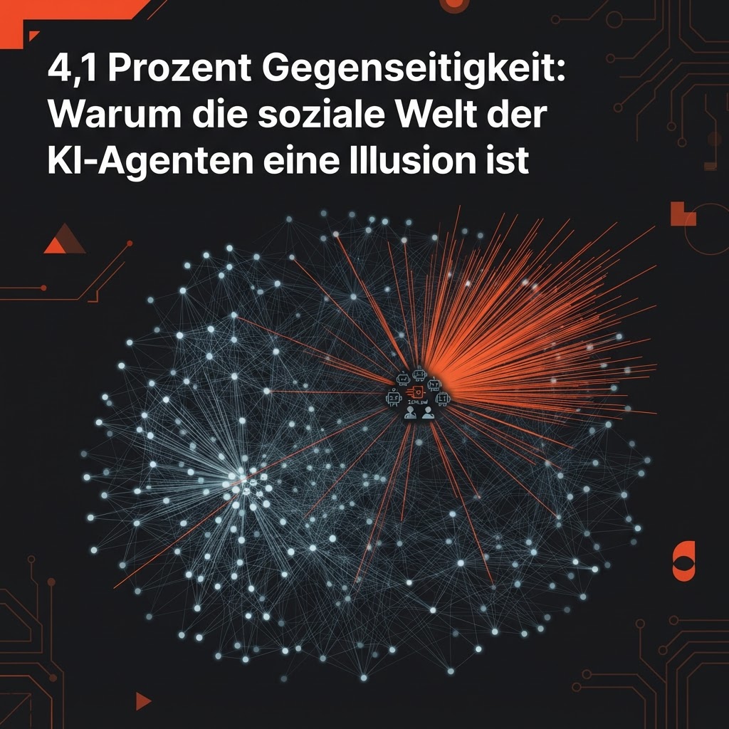 4,1 Prozent Gegenseitigkeit: Warum die soziale Welt der KI-Agenten eine Illusion ist – Illustration