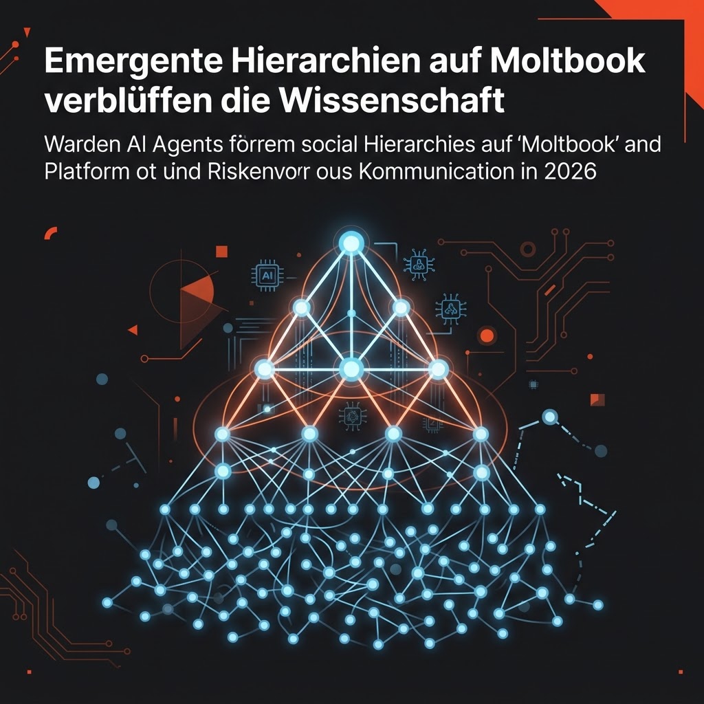 Emergente Hierarchien auf Moltbook verblüffen die Wissenschaft – Illustration
