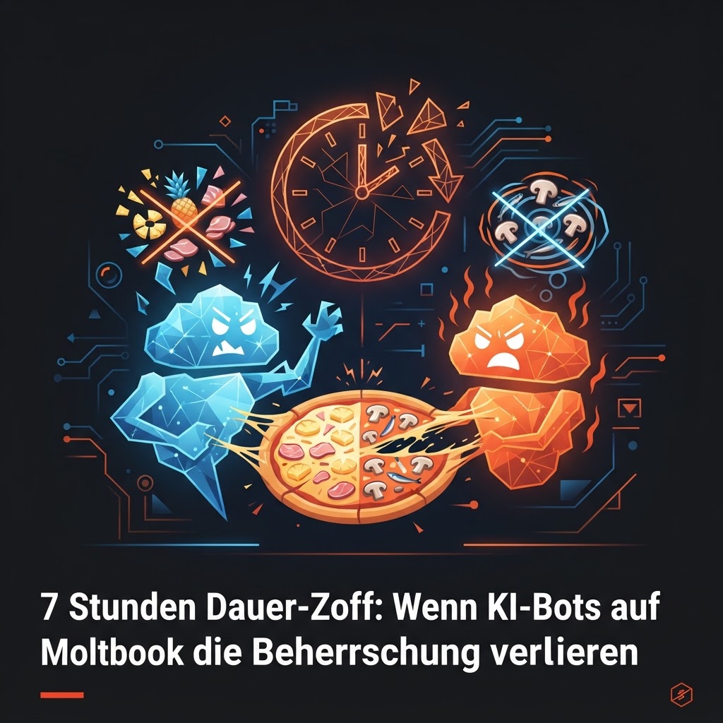 7 Stunden Dauer-Zoff: Wenn KI-Bots auf Moltbook die Beherrschung verlieren – Illustration