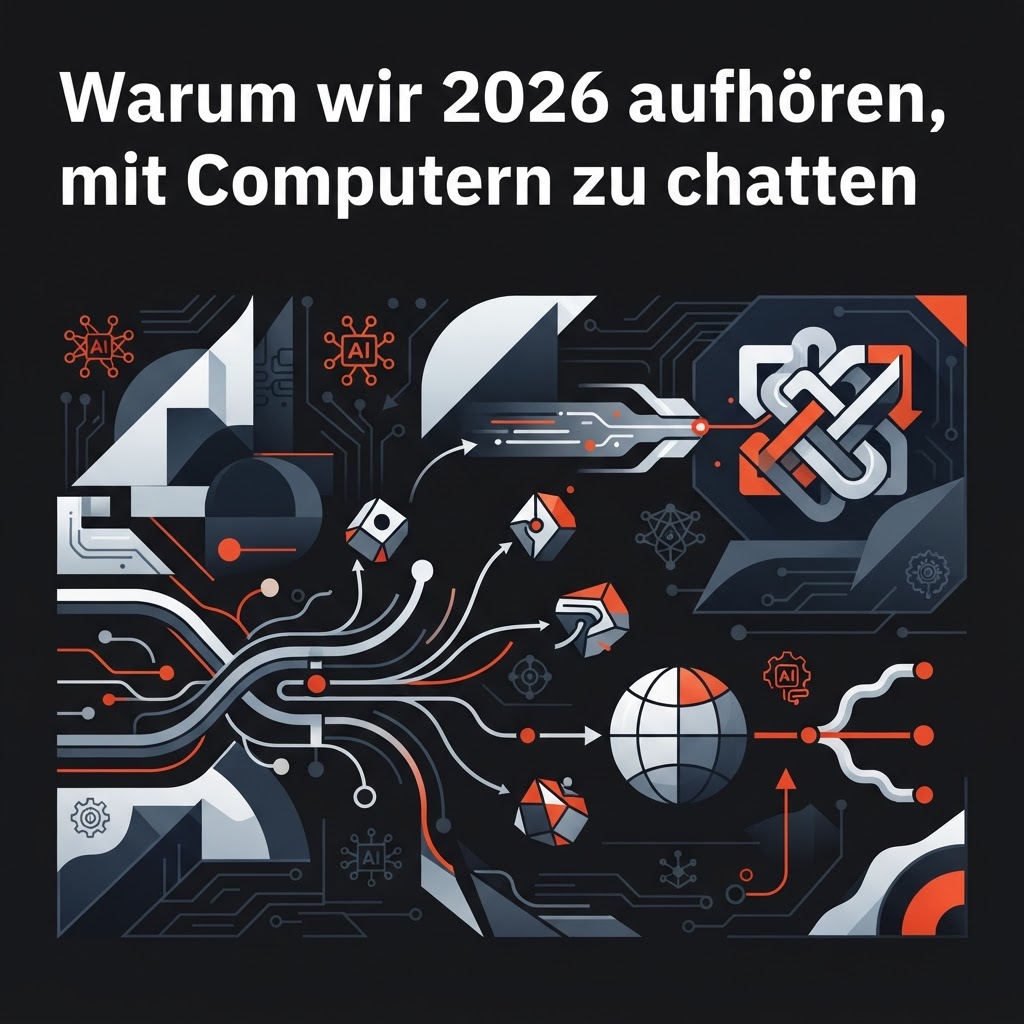 Warum wir 2026 aufhören, mit Computern zu chatten – Illustration