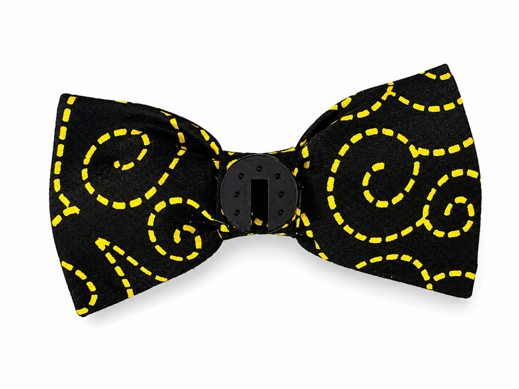 Black With Yellow Swirl