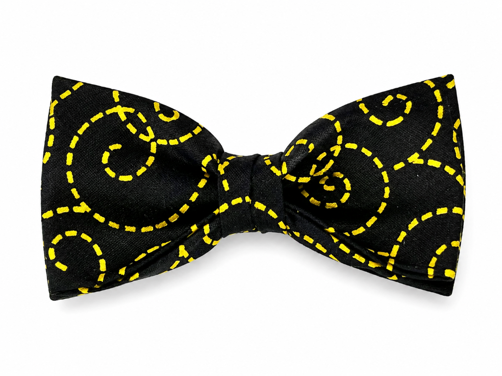 Black With Yellow Swirl