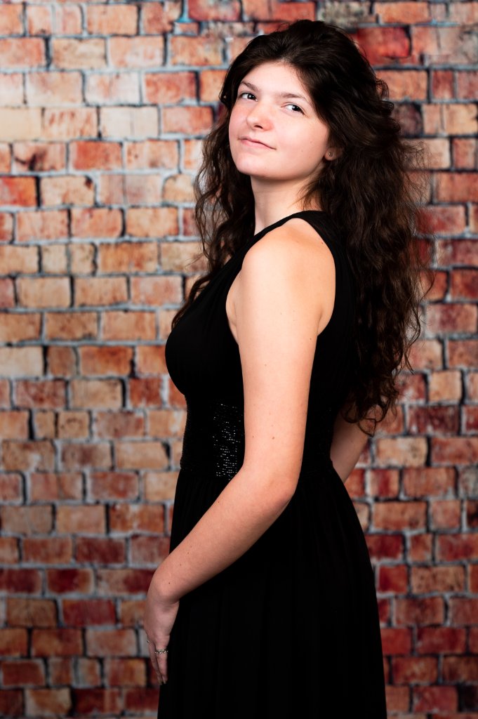 Senior portrait setup inside the S&J Photo studio