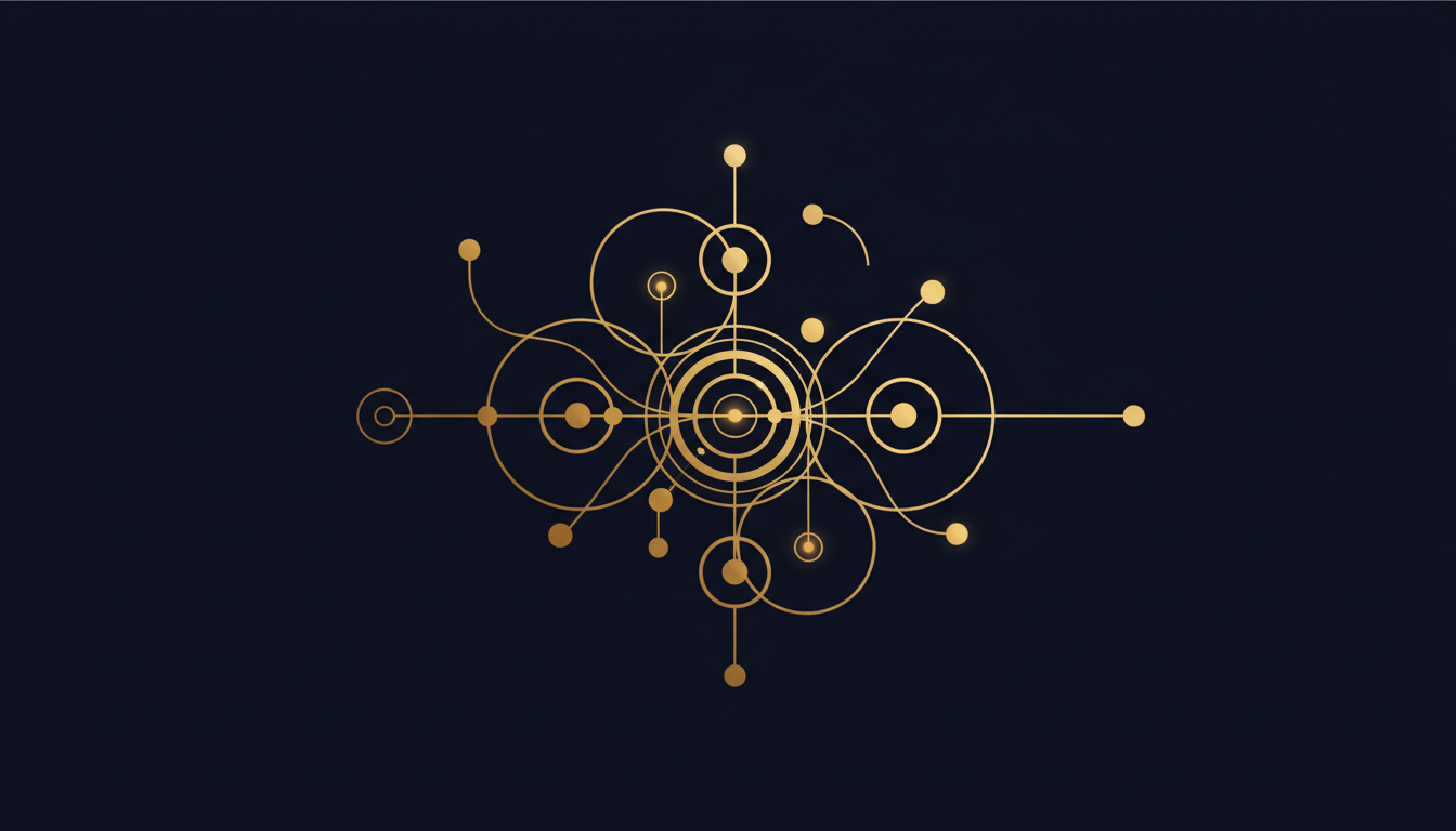 Abstract golden network pattern