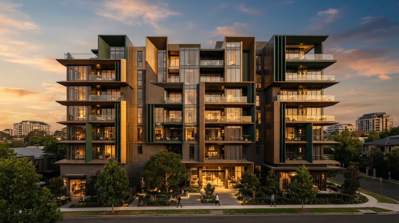 City architecture at dusk