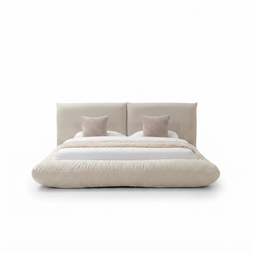 Veloura Modern Beige - King Size Bed - 180x200 cm