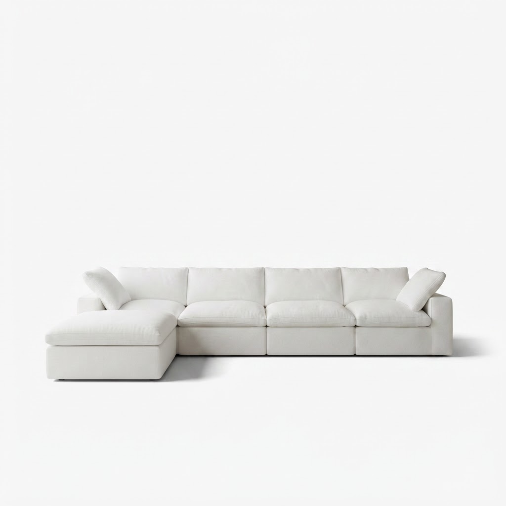 The Cove 4-Seater Cloud Modular Sectional with Ottoman