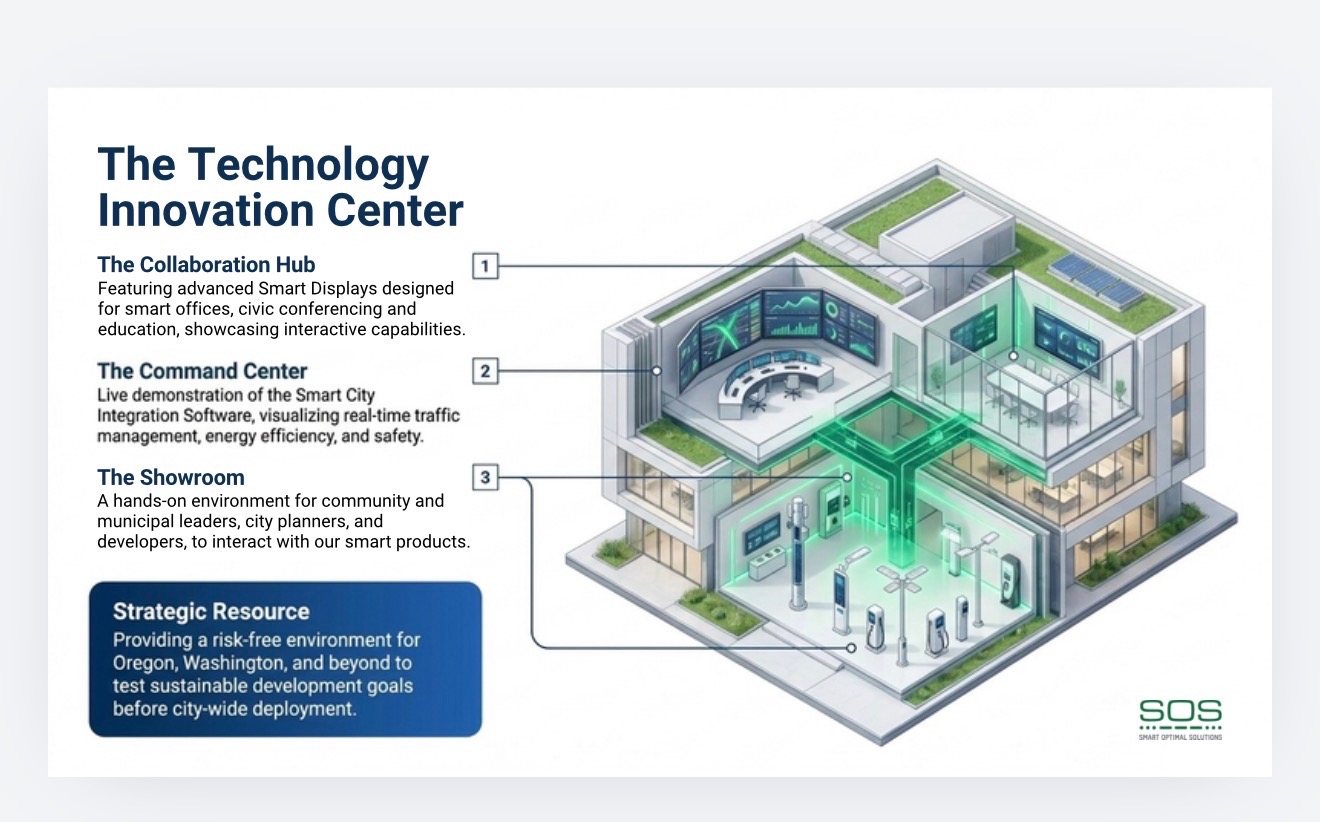 SOS Technology Innovation Center — isometric cutaway