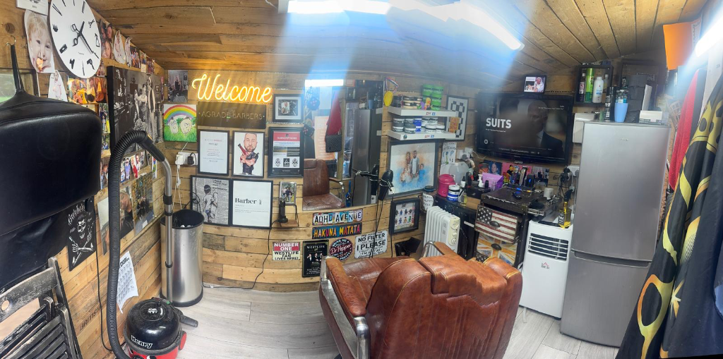 A Grade Barbers shop interior
