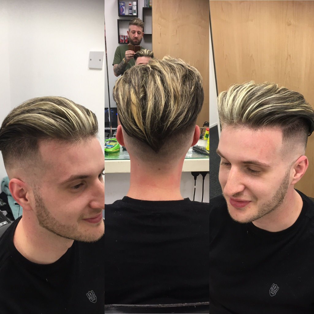 Blonde Slick Back Fade
