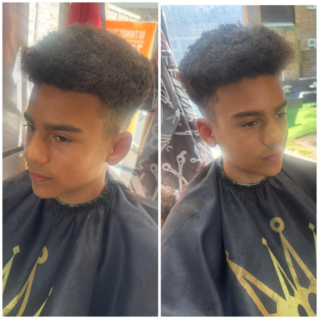 Kids Curly Taper Fade