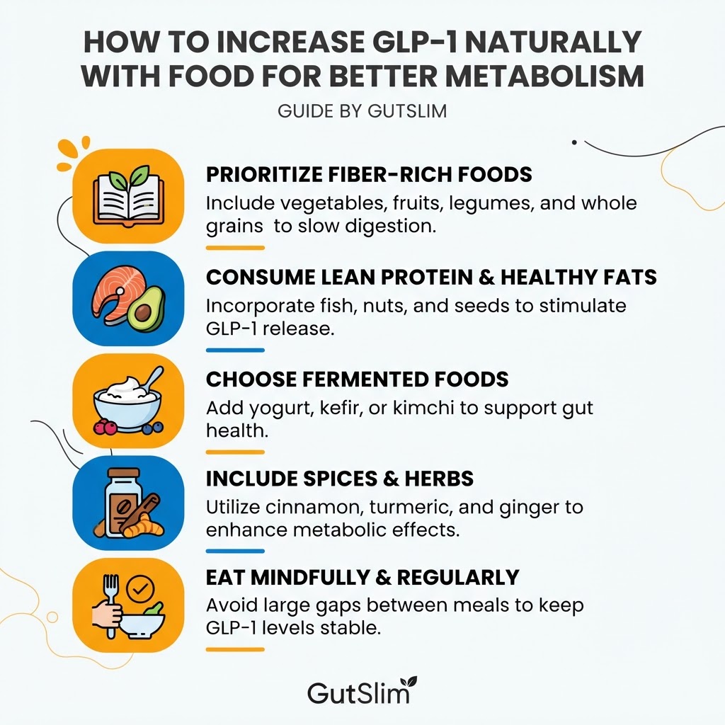 Infographic: how to increase glp-1 naturally with food