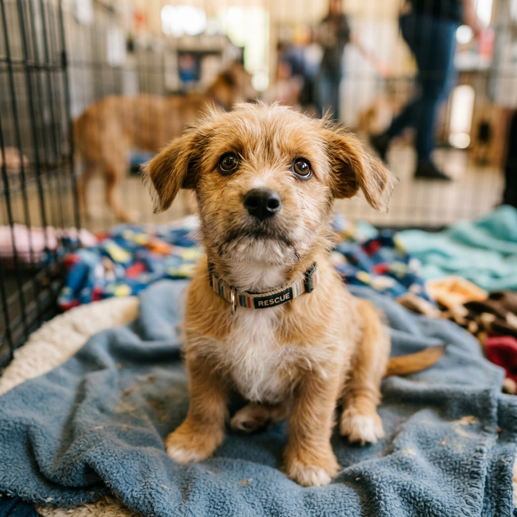 Rescued puppy at Heart to Heart Rescue