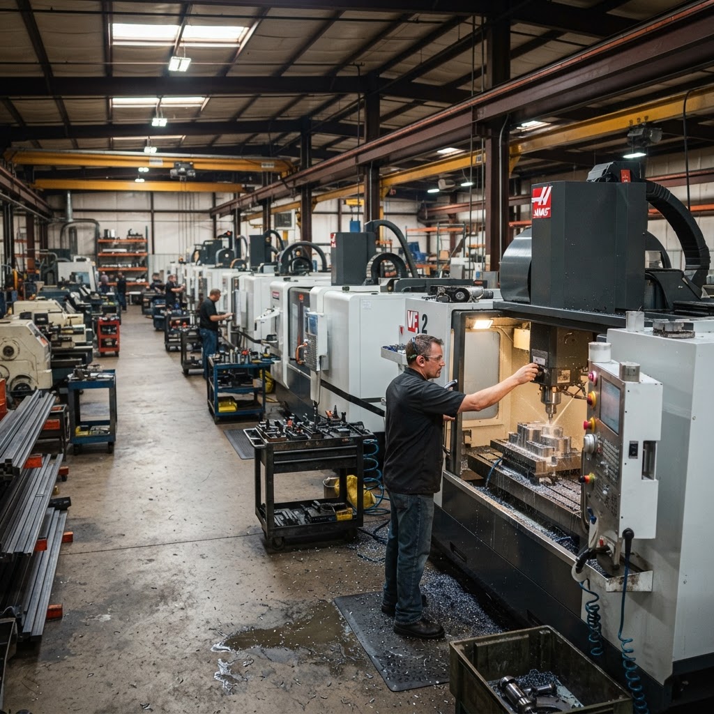 CNC machine shop floor