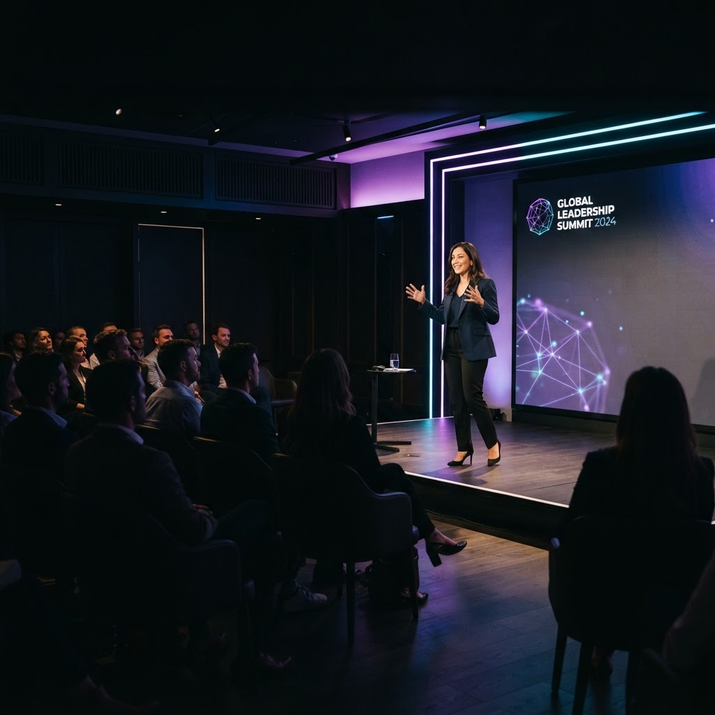 A presenter leading an interactive Master Class session