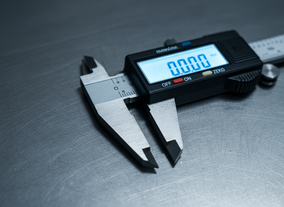 Precision measurement tool on steel
