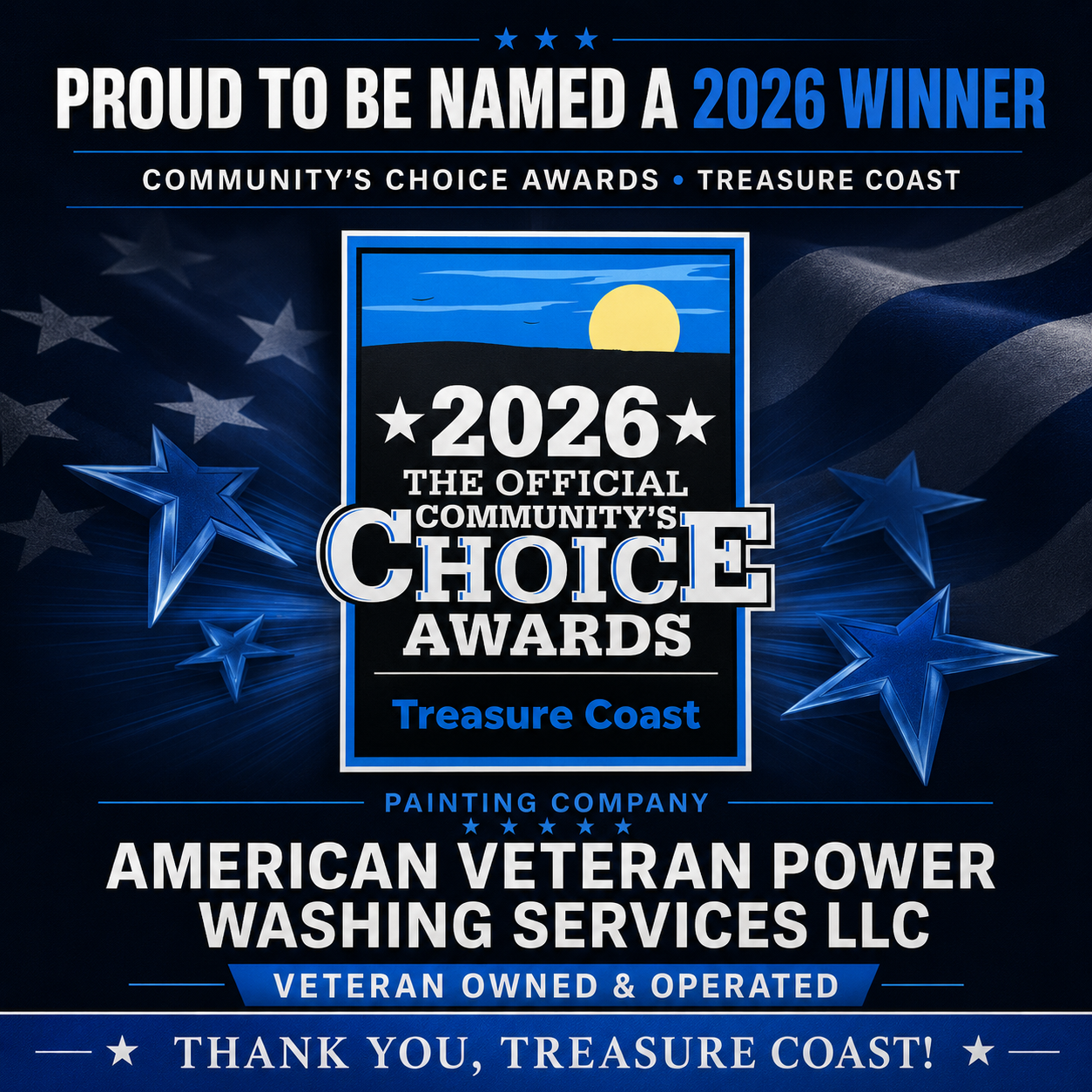 2026 Community's Choice Awards Winner — Treasure Coast Painting Company