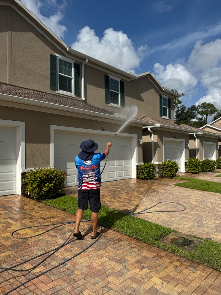 Exterior House Wash before