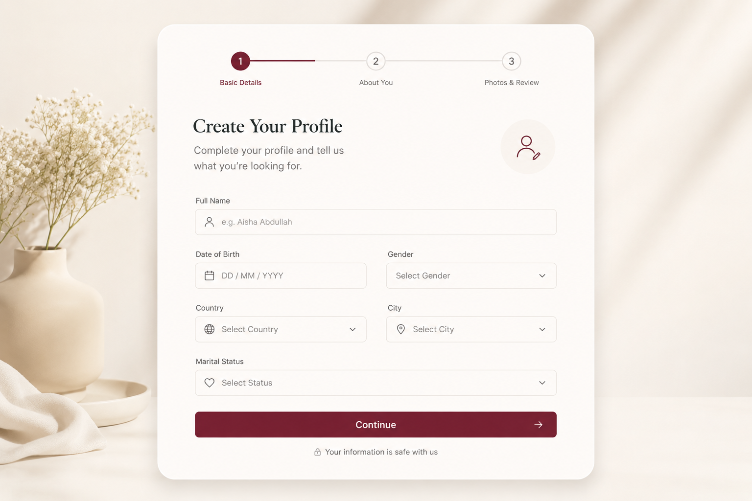 Create Your Profile