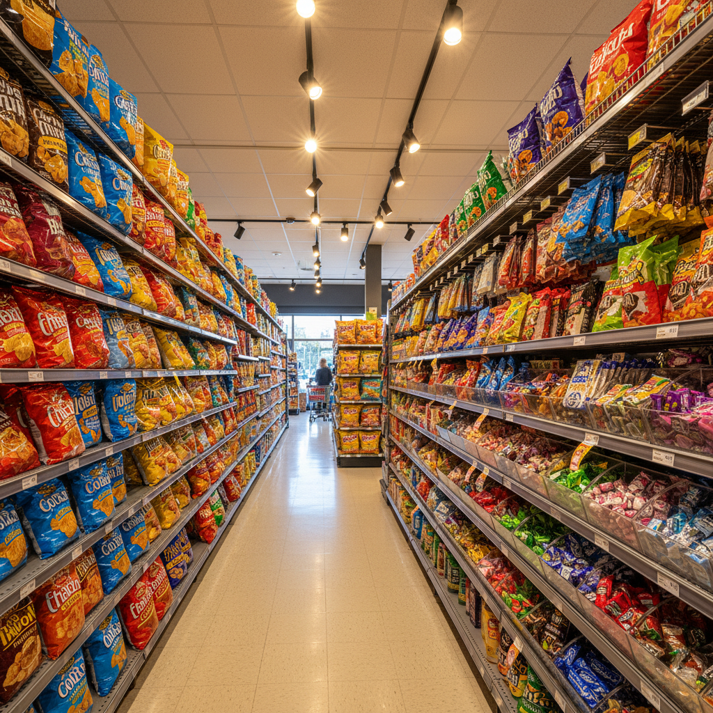 Chips and sweets aisle