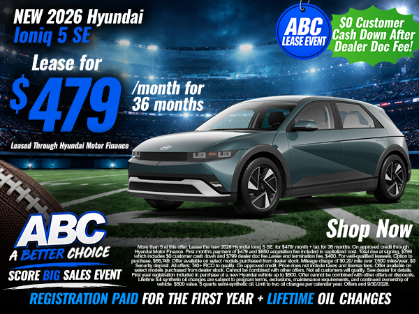 New 2026 Hyundai Ioniq 5 SE - Lease for $479/month for 36 months