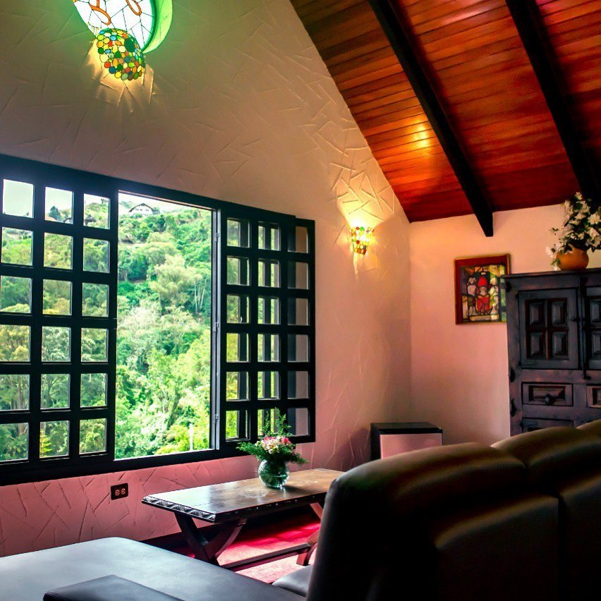 Suite con sala y vista al bosque