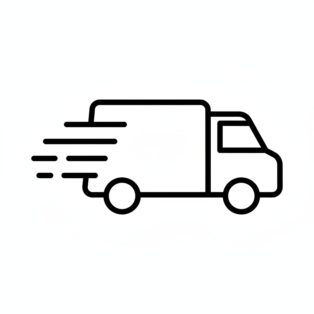 Delivery van in motion